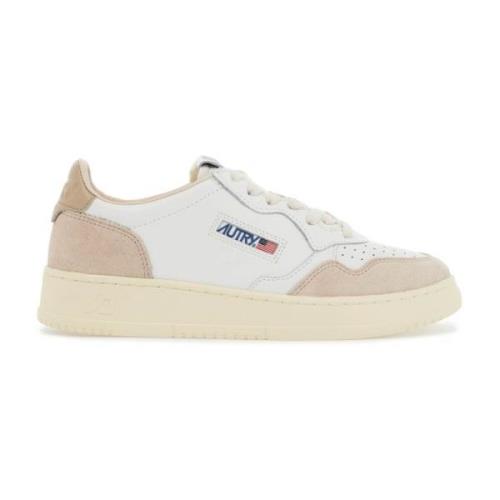 Autry Perforerade Läder Låga Sneakers White, Herr