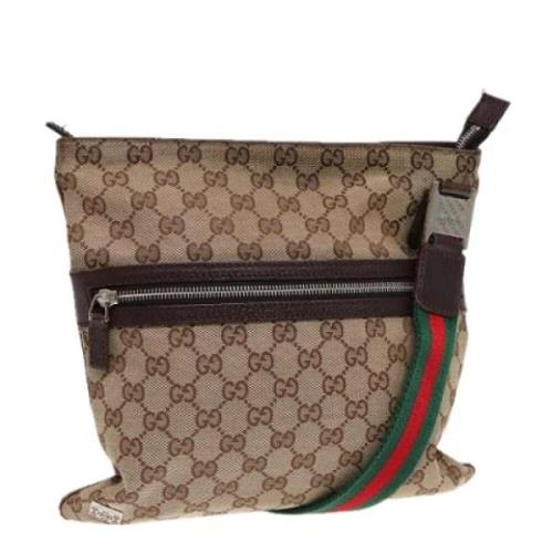 Gucci Vintage Pre-owned Canvas gucci-vskor Beige, Dam