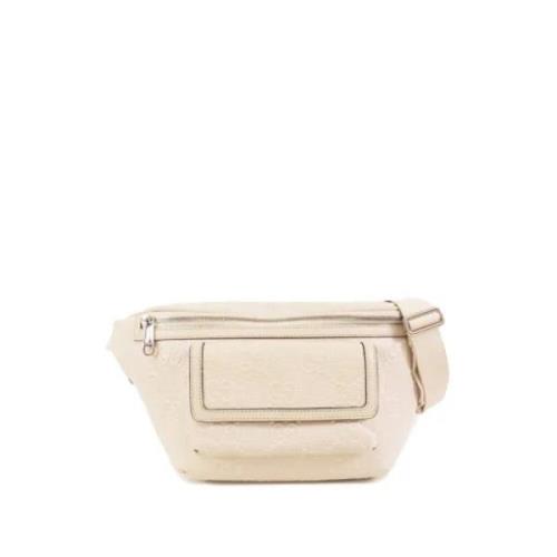 Gucci Vintage Pre-owned Laeder crossbodyvskor White, Dam