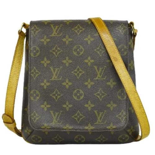 Louis Vuitton Vintage Pre-owned Canvas axelremsvskor Brown, Dam