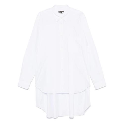 Comme des Garçons Vit Bomull Poplin Skjorta med Ficka White, Herr