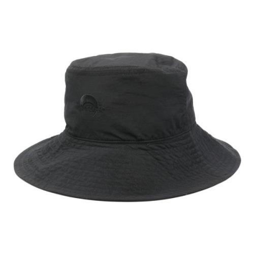 Marine Serre Svart Nylon Bucket Hat med Logo Black, Herr