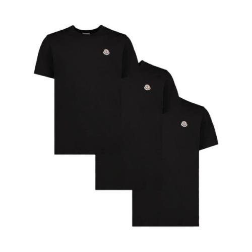 Moncler 3-pack Klassisk T-shirt Black, Herr