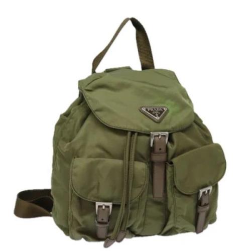 Prada Vintage Pre-owned Nylon prada-vskor Green, Dam