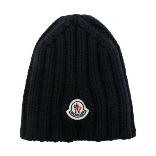 Moncler Preussisk Blå Ull Beanie Mössa Blue, Herr