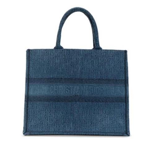 Dior Vintage Pre-owned Denim totevskor Blue, Dam