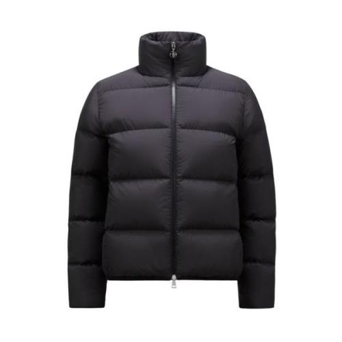 Moncler Kort dunpufferjacka med dragkedjefickor Black, Dam