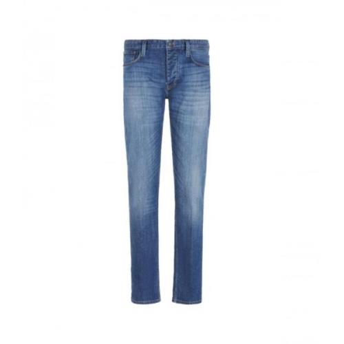 Armani Denim Jeans 5 Ficka Blue, Herr