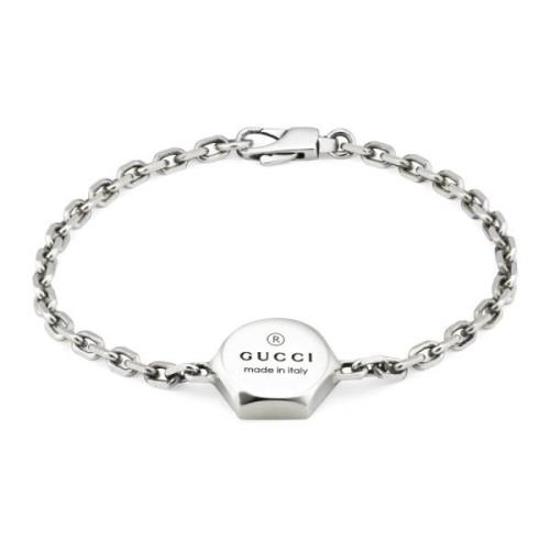 Gucci 925 sterling silver armband med Gucci varumärkescharm Gray, Dam