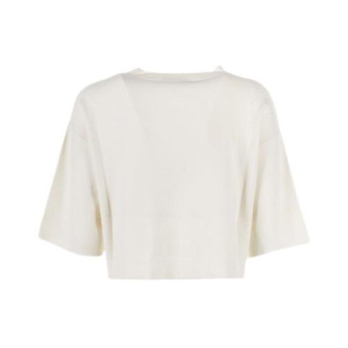 Max Mara Elegant Stickad Topp Beige, Dam