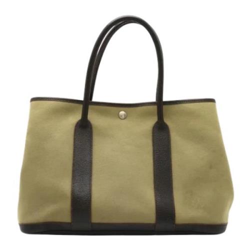 Hermès Vintage Pre-owned Canvas handvskor Green, Dam