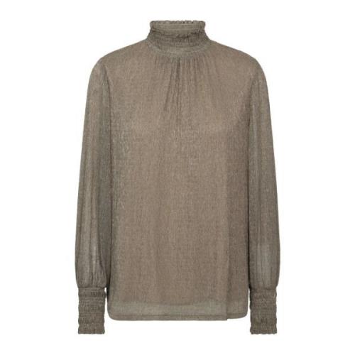 MOS Mosh Elegant Glam Blus med Glitterkvalitet Gray, Dam