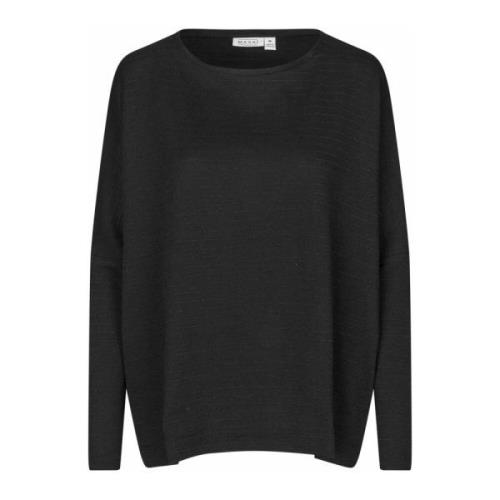 Masai Svart Glitter Blus Löst Passform Black, Dam