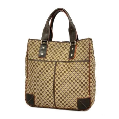 Celine Vintage Pre-owned Nylon celine-vskor Beige, Dam