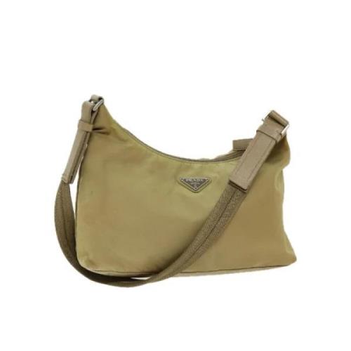 Prada Vintage Pre-owned Nylon prada-vskor Beige, Dam