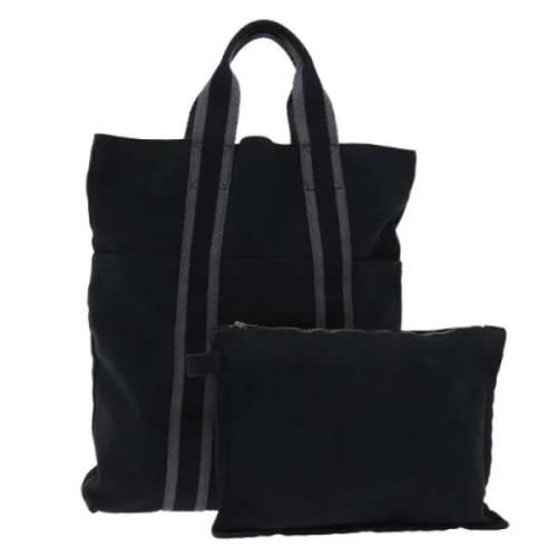 Hermès Vintage Pre-owned Canvas handvskor Black, Dam