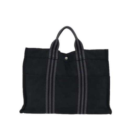 Hermès Vintage Pre-owned Canvas handvskor Black, Dam