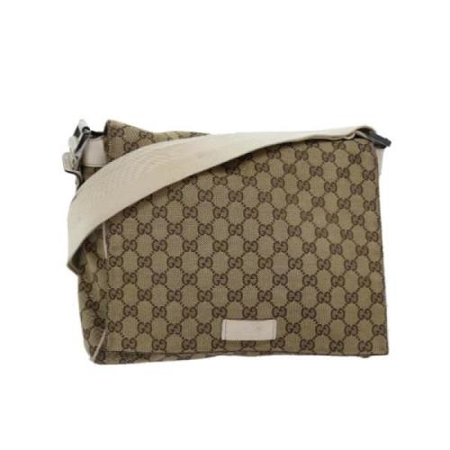 Gucci Vintage Pre-owned Canvas gucci-vskor Beige, Dam