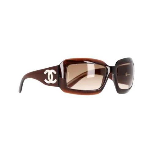 Chanel Vintage Pre-owned Acetat solglasgon Brown, Dam