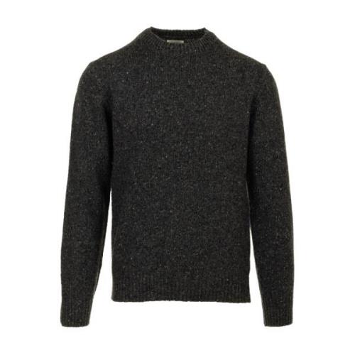 Hartford Donegal Crew Neck Sweaters Black, Herr