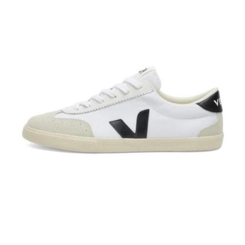 Veja Canvas White Black Sneakers White, Herr