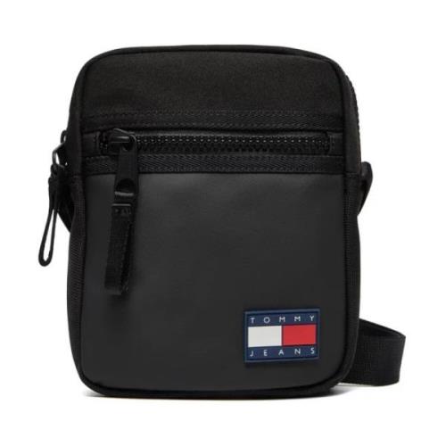 Tommy Jeans Svart Axelväska - Patchat Logotyp Black, Herr