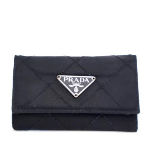 Prada Vintage Pre-owned Nylon nyckelhllare Black, Dam