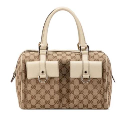 Gucci Vintage Pre-owned Canvas handvskor Beige, Dam