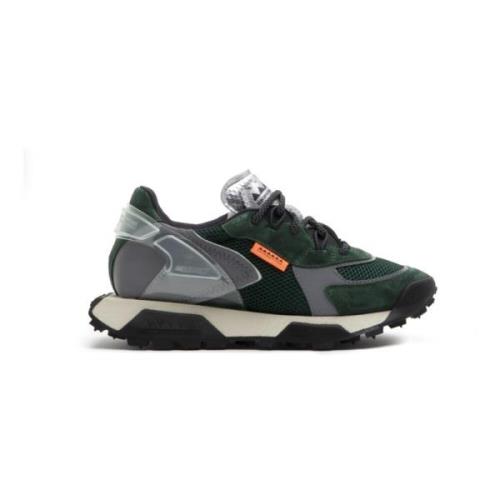 RUN OF Grön Mocka Sneaker Overland Green, Herr