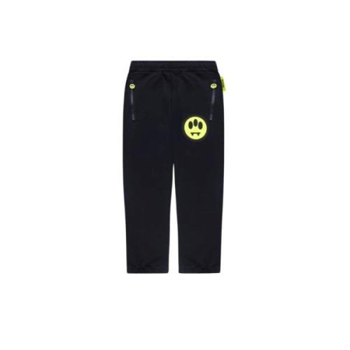 Barrow Sweatpants med Smiley Face i Bomull Black, Herr