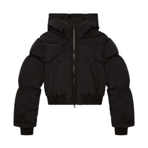 Diesel Svart Parka för Kvinnor Aw24 Black, Dam