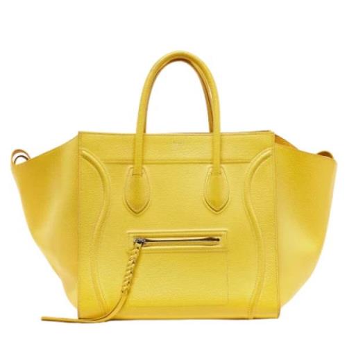 Celine Vintage Pre-owned Laeder totevskor Yellow, Dam