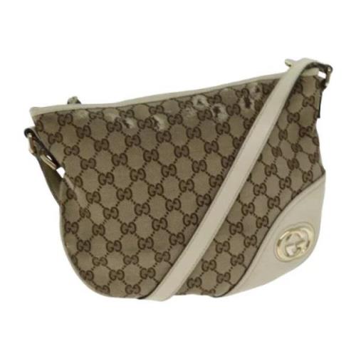 Gucci Vintage Pre-owned Canvas gucci-vskor Beige, Dam