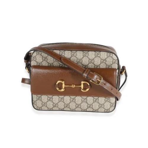 Gucci Vintage Pre-owned Canvas crossbodyvskor Beige, Dam