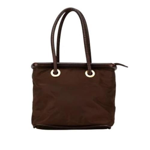 Celine Vintage Pre-owned Tyg axelremsvskor Brown, Dam