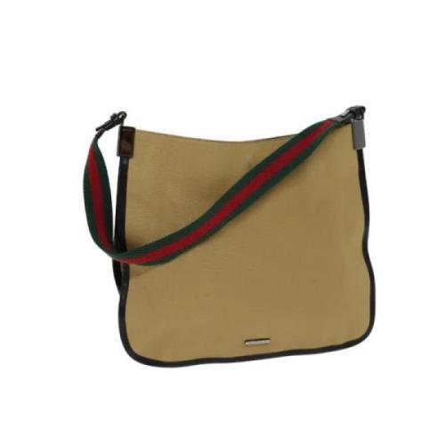 Gucci Vintage Pre-owned Canvas gucci-vskor Beige, Dam