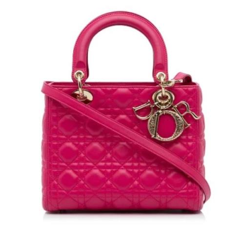 Dior Vintage Pre-owned Laeder handvskor Pink, Dam