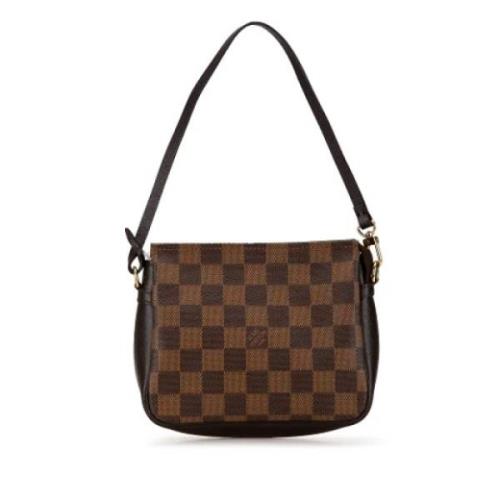 Louis Vuitton Vintage Pre-owned Canvas axelremsvskor Brown, Dam