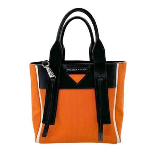 Prada Vintage Pre-owned Canvas prada-vskor Orange, Dam