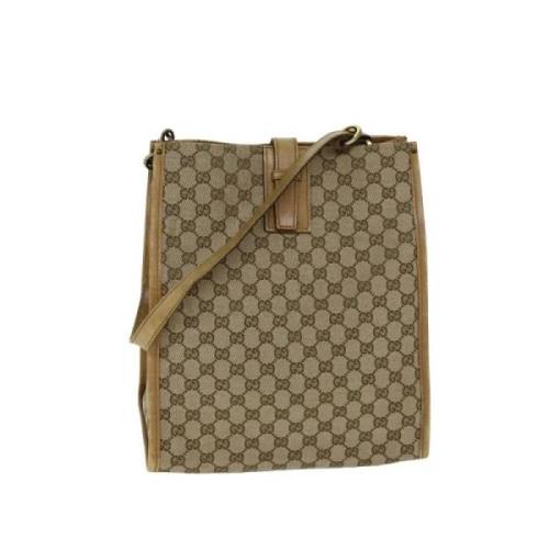 Gucci Vintage Pre-owned Canvas gucci-vskor Beige, Dam