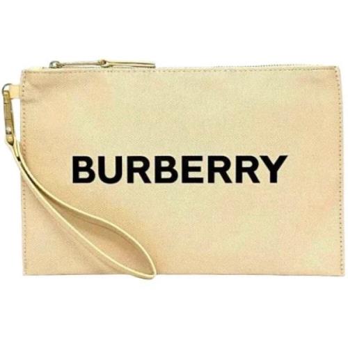 Burberry Vintage Pre-owned Canvas kuvertvskor Beige, Dam