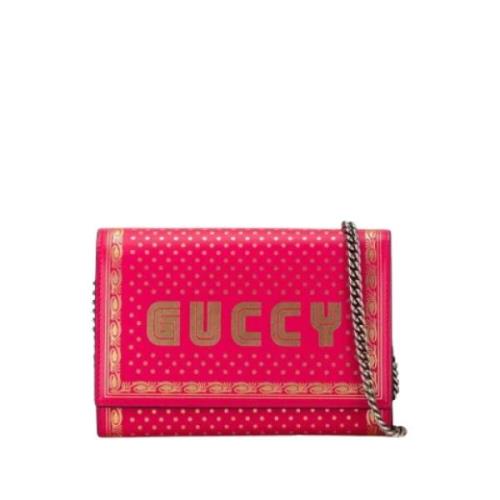 Gucci Vintage Pre-owned Laeder gucci-vskor Pink, Dam