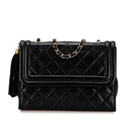 Chanel Vintage Pre-owned Laeder axelremsvskor Black, Dam