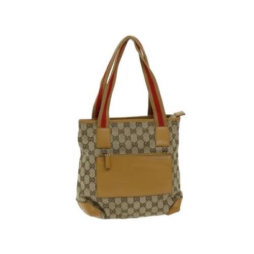 Gucci Vintage Pre-owned Canvas gucci-vskor Beige, Dam