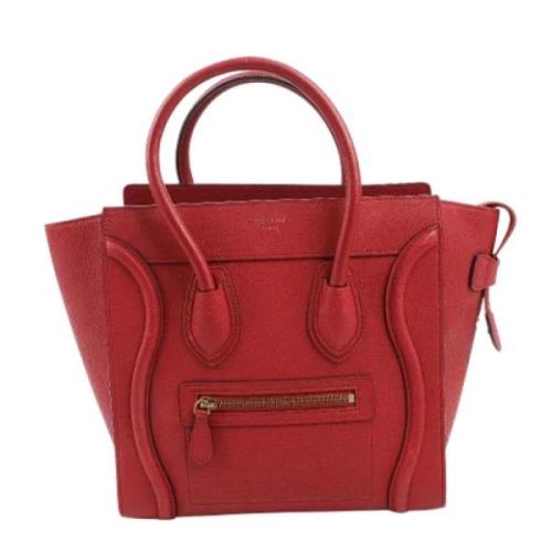 Celine Vintage Pre-owned Laeder handvskor Red, Dam