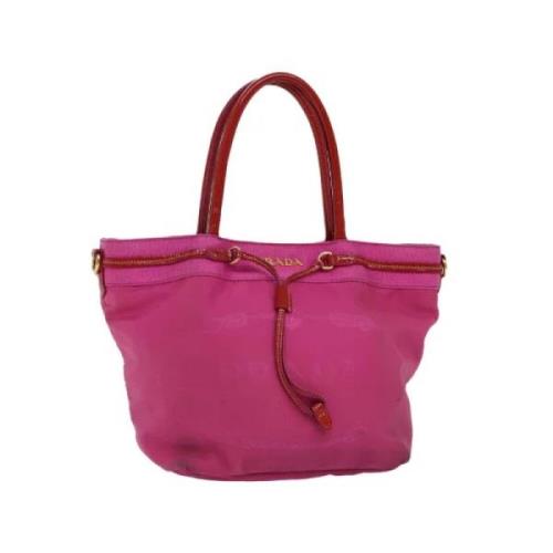 Prada Vintage Pre-owned Nylon handvskor Pink, Dam