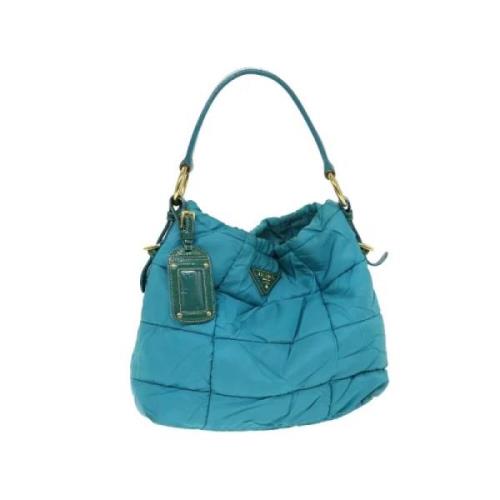 Prada Vintage Pre-owned Nylon prada-vskor Blue, Dam