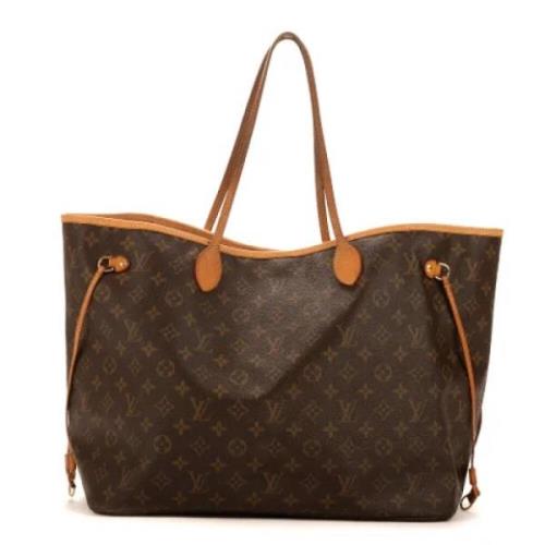 Louis Vuitton Vintage Pre-owned Belagd canvas axelremsvskor Brown, Dam