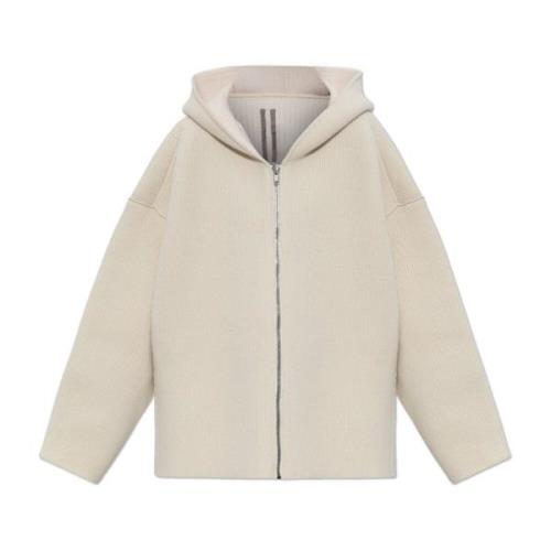 Rick Owens Ull Cardigan Beige, Dam