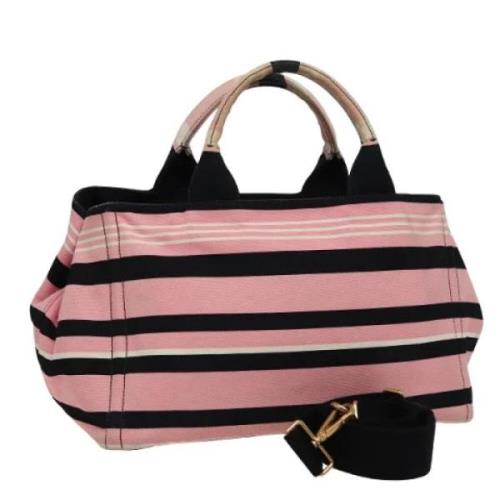 Prada Vintage Pre-owned Canvas prada-vskor Pink, Dam